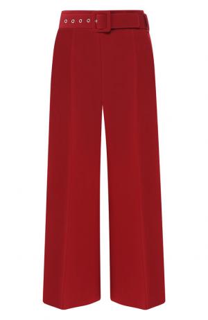 Укороченные брюки с поясом BOSS. Цвет: красный