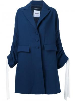 Пальто на резинке Rossella Jardini. Цвет: синий