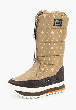 Дутики King Boots. Цвет: бежевый