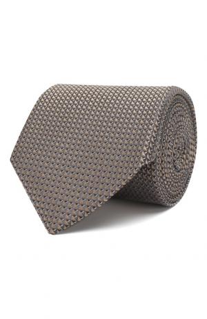 Шелковый галстук Lanvin. Цвет: бежевый