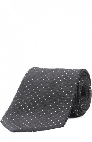 Шелковый галстук с узором Lanvin. Цвет: черный