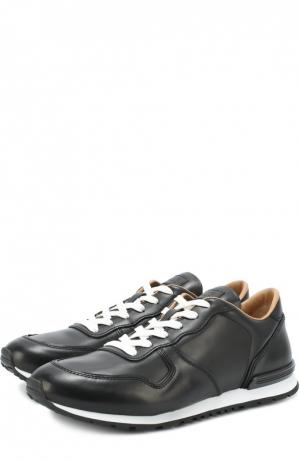 Кожаные кроссовки на шнуровке Tod’s. Цвет: черный