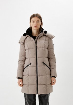 Куртка утепленная DKNY. Цвет: бежевый