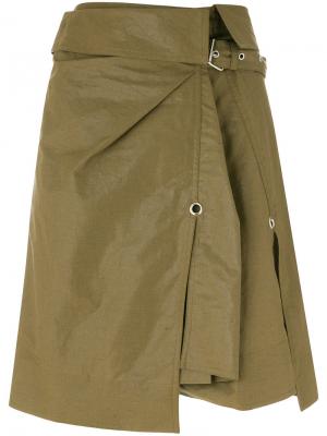 Асимметричная приталенная юбка Isabel Marant. Цвет: зелёный