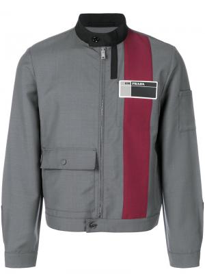 Куртка в стиле милитари Prada. Цвет: серый