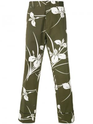 Floral print cropped trousers Nº21. Цвет: зелёный