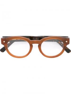 Оптические очки в круглой оправе MCM. Цвет: коричневый