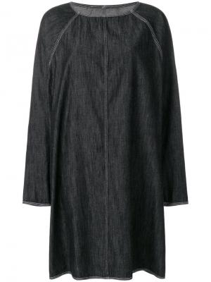 Джинсовое оверсайз-платье Mm6 Maison Margiela. Цвет: чёрный