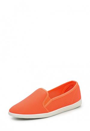 Слипоны Ideal Shoes. Цвет: оранжевый