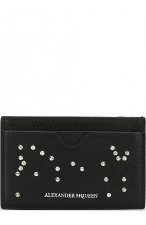Кожаный футляр для кредитных карт Alexander McQueen. Цвет: черный