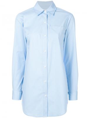 Рубашка свободного кроя с декоративными пуговицами Michael Kors. Цвет: синий