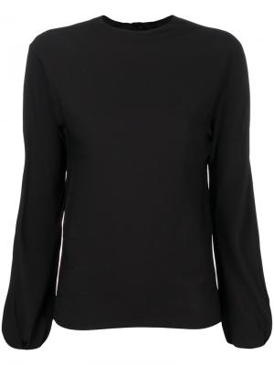 Блузка с вырезом и завязкой на спине Helmut Lang. Цвет: чёрный
