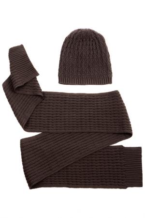Комплект: шапка, шарф Moltini. Цвет: серый