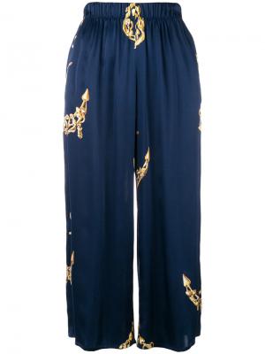 Пижамные брюки с принтом Natasha Zinko. Цвет: синий