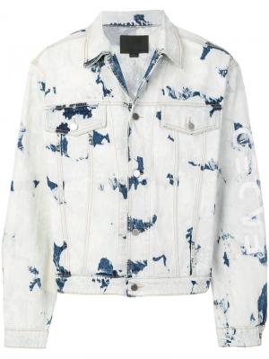 Джинсовая куртка с выцветшим эффектом Alexander Wang. Цвет: синий