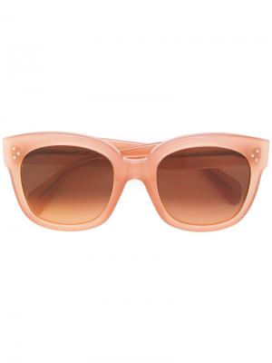 Солнцезащитные очки с квадратной оправой Céline Eyewear. Цвет: телесный