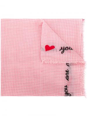 Платок с вышивкой Faliero Sarti. Цвет: розовый и фиолетовый