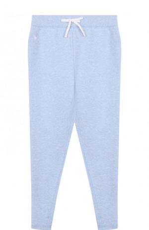 Спортивные брюки из хлопка на кулиске Polo Ralph Lauren. Цвет: голубой
