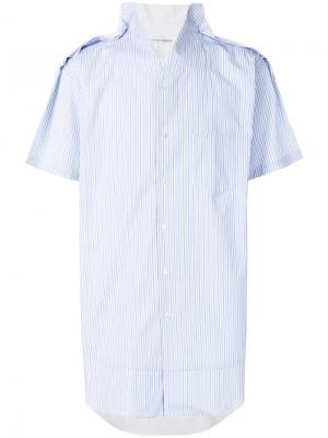 Striped pinch-collar shirt Comme Des Garçons. Цвет: синий
