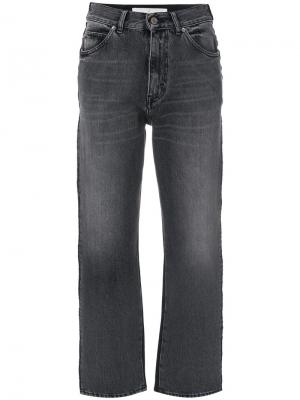 Укороченные джинсы с контрастными карманами Golden Goose Deluxe Brand. Цвет: серый