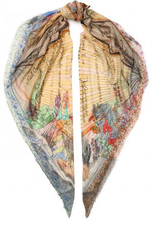 Платок из смеси вискозы и шелка с принтом Faliero Sarti. Цвет: разноцветный