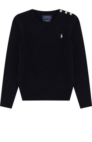 Пуловер из смеси шерсти и кашемира Polo Ralph Lauren. Цвет: темно-синий