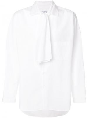 Рубашка с воротником завязкой на мягкий бант Yohji Yamamoto. Цвет: белый