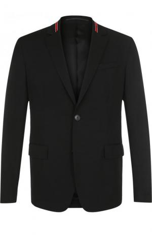 Однобортный шерстяной пиджак Givenchy. Цвет: черный