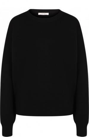 Однотонный пуловер из смеси шерсти и вискозы The Row. Цвет: черный