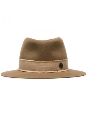Шляпа-федора Maison Michel. Цвет: телесный