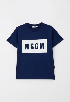 Футболка MSGM Kids. Цвет: синий