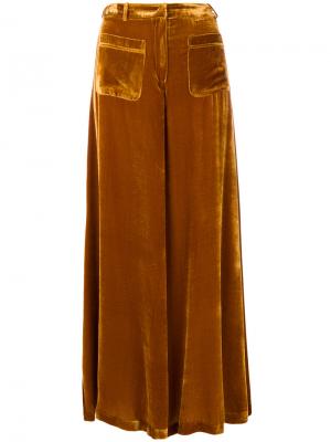 Расклешенные брюки Vivetta. Цвет: жёлтый и оранжевый