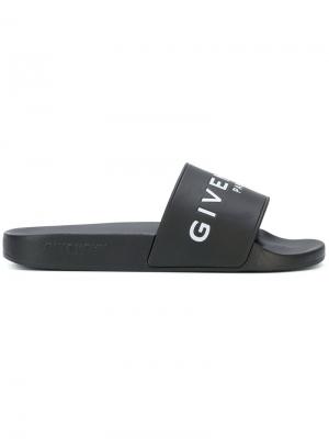 Logo strap sandals Givenchy. Цвет: чёрный