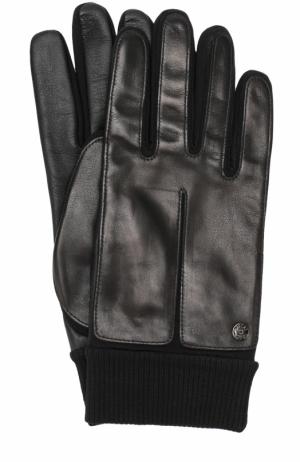 Кожаные перчатки с манжетами Roeckl. Цвет: черный