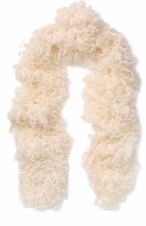 Вязаный шарф из смеси шерсти и мохера Missoni. Цвет: кремовый