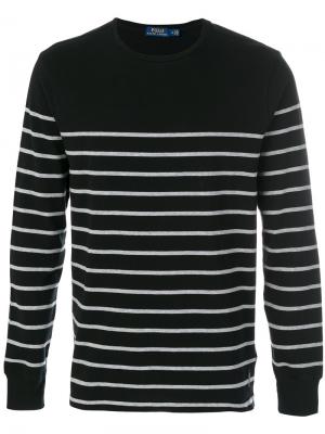Полосатый свитер с логотипом Polo Ralph Lauren. Цвет: чёрный