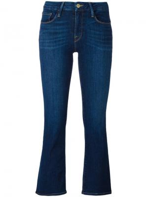 Укороченные джинсы Frame Denim. Цвет: синий