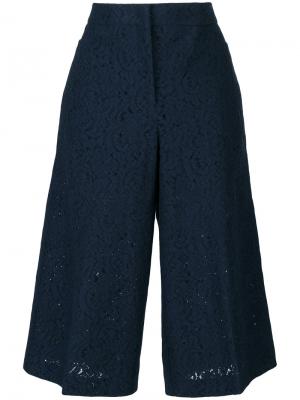 Укороченные кружевные брюки Nº21. Цвет: синий