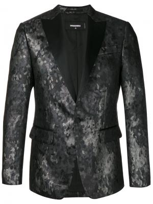 Выходной пиджак с жаккардовым эффектом и металлическим отблеском Dsquared2. Цвет: чёрный