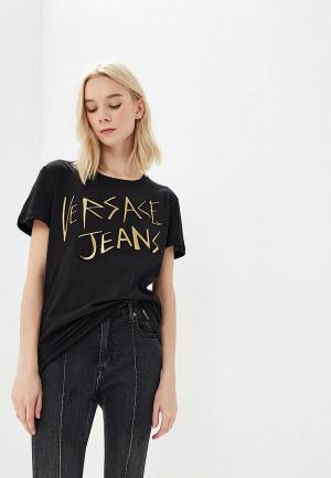 Футболка Versace Jeans. Цвет: черный