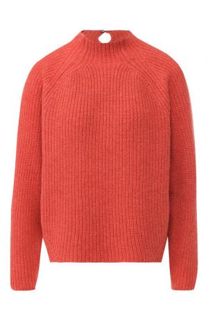 Кашемировый пуловер с воротником-стойкой Forte_forte. Цвет: светло-розовый