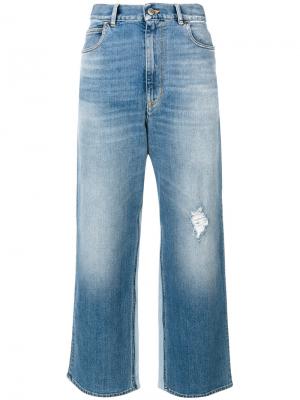 Укороченные расклешенные джинсы Golden Goose Deluxe Brand. Цвет: синий