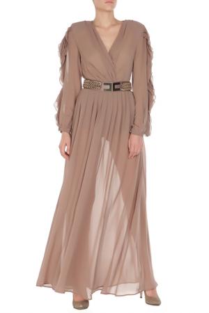 Платье Elisabetta Franchi. Цвет: коричневый