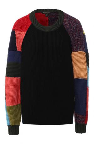 Пуловер свободного кроя из смеси шерсти и хлопка Burberry. Цвет: разноцветный