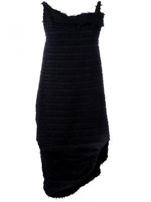 Асимметричное платье с бахромой Vivienne Westwood Anglomania. Цвет: чёрный