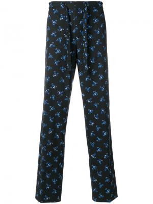 Пижамные брюки с цветочным принтом Kenzo. Цвет: чёрный