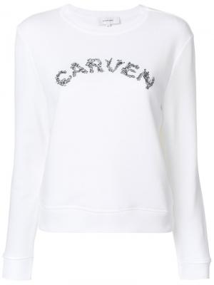 Джемпер с логотипом Carven. Цвет: белый