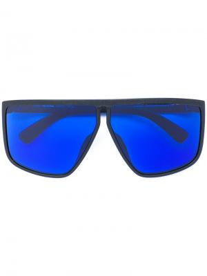 Крупные солнцезащитные очки-авиаторы Mykita. Цвет: чёрный
