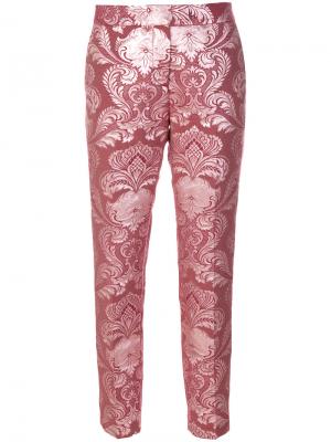 Жаккардовые брюки Christian Pellizzari. Цвет: розовый и фиолетовый