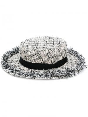 Шляпа Tweed Brigitte Eugenia Kim. Цвет: белый